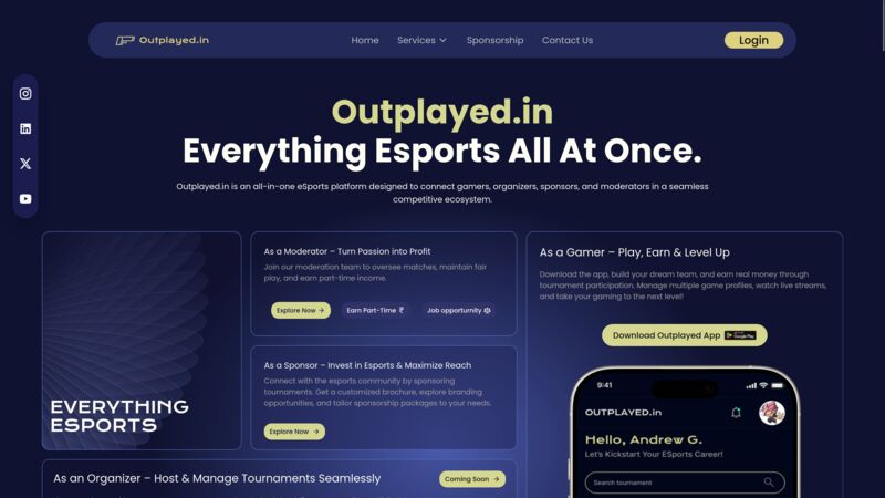 Outplayed.in eSports platform
